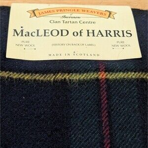 James Pringle Weavers MacLEOD of HARRIS Pure New Wool Clan Tartan Centre
